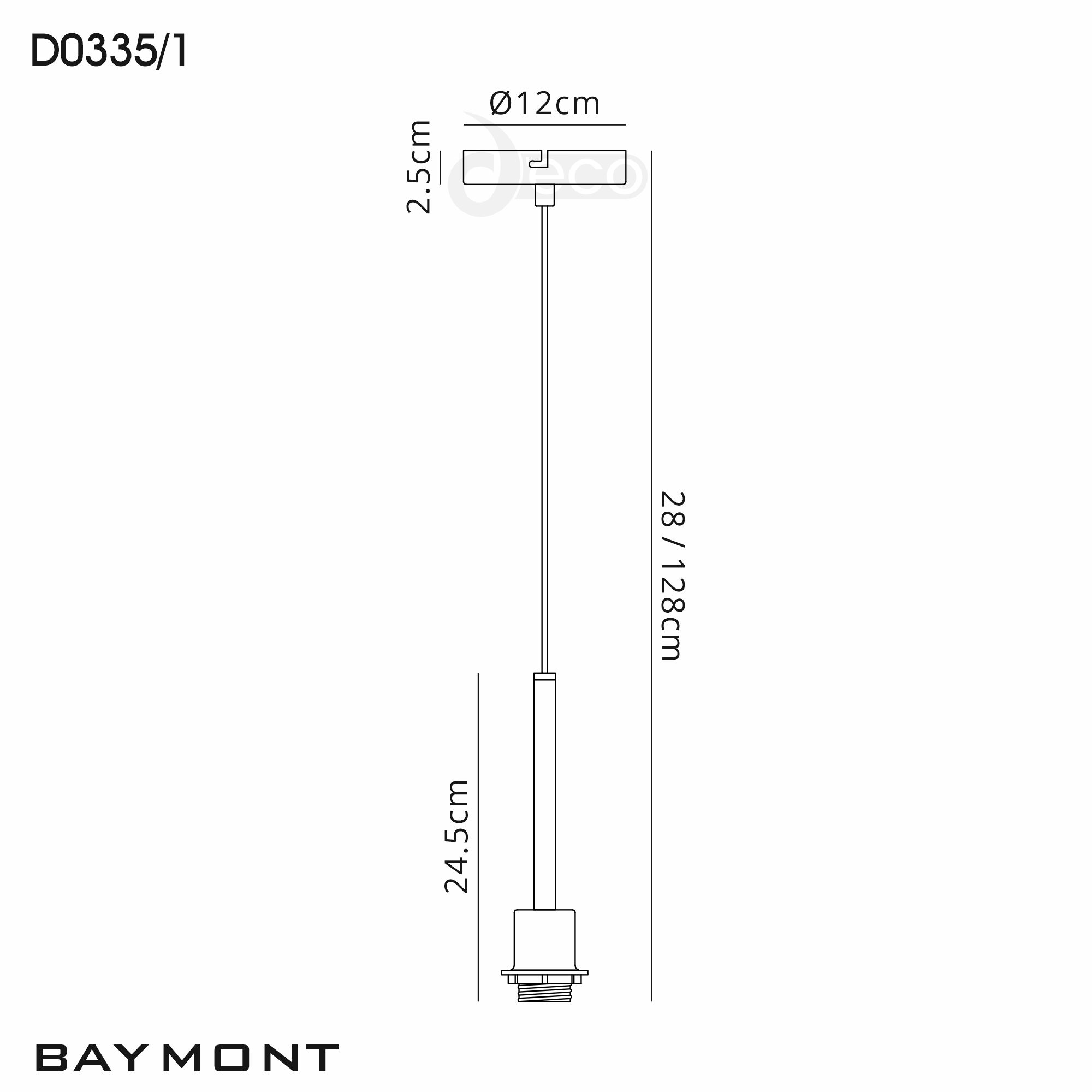 D0335/1  Baymont Pendant 1 Light Satin Nickel